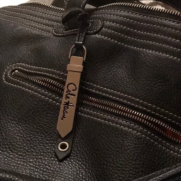 Cole Haan Black Pebbled Tote Purse - Picture 7 of 7